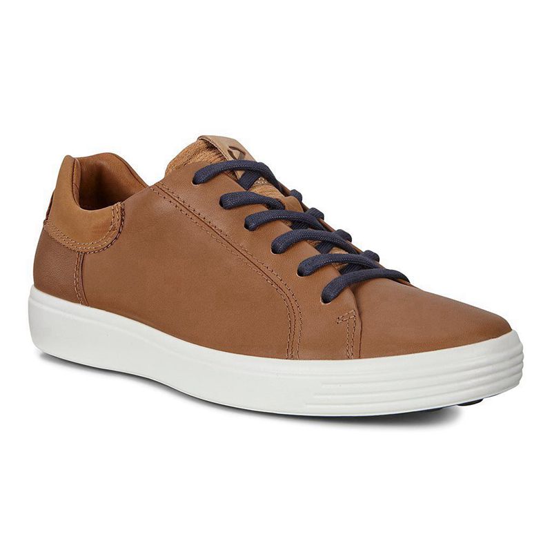 Men Casual Ecco Soft 7 M - Sneakers Brown - India HZGSYL591
